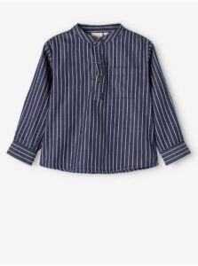 Dark Blue Boys' Striped Shirt Name