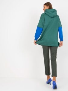 Dark green women's basic sweatshirt with