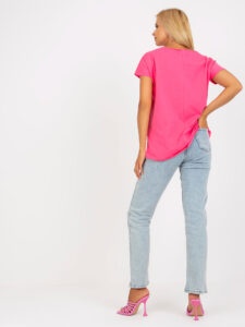Dark pink cotton blouse