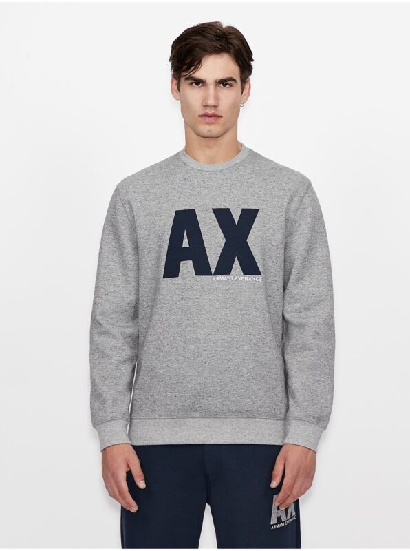 Grey Men's Sweatshirt with Armani Exchange
