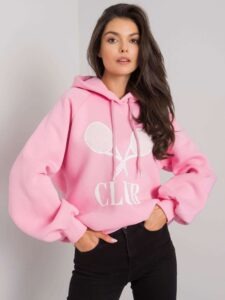 Pink women's sweatshirt with