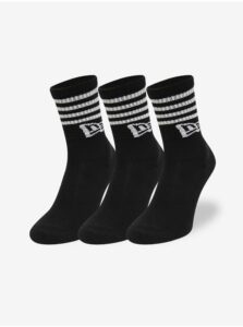 Set of three pairs of black socks