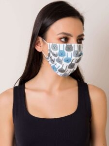 White cotton protective mask