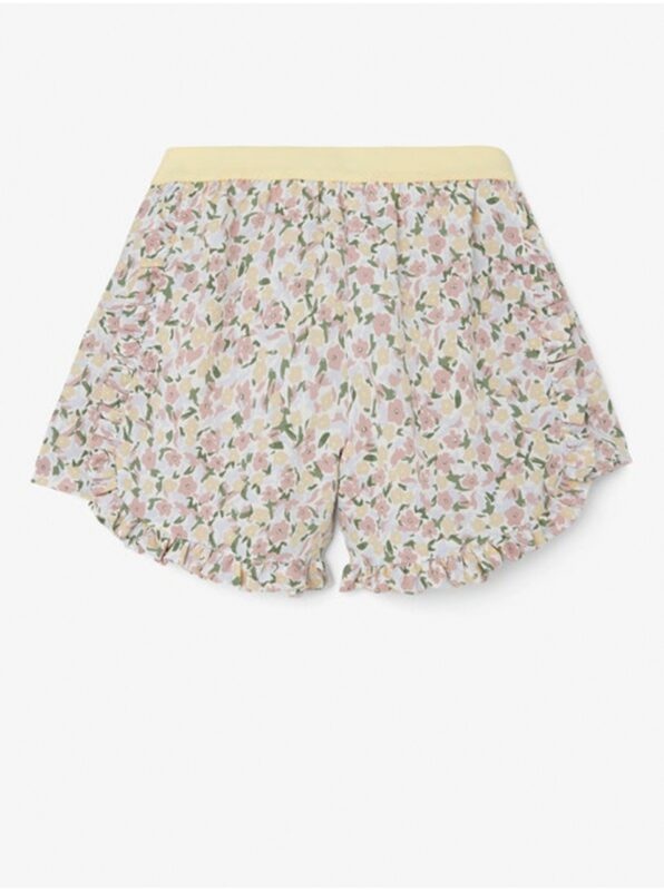 White-pink girly floral shorts name it