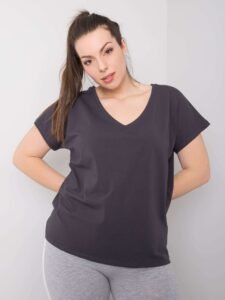 Women's V-shirt with graphic V-neck
