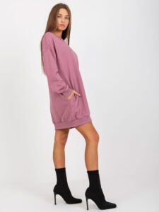 Basic Pink Long Sweatshirt with
