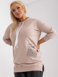 Beige cotton tunic of larger size