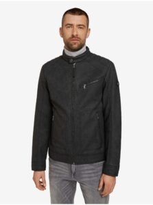 Black Men's Leatherette Jacket Tom