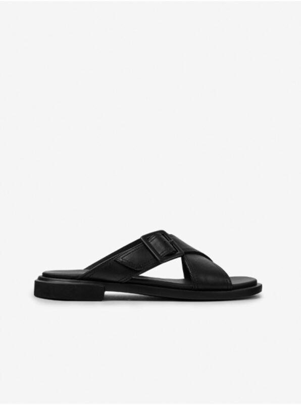 Black Women's Camper Leather Slippers
