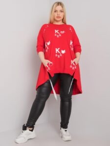 Cotton tunic in red