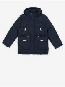 Dark blue boys' winter jacket with detachable