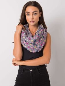 Grey scarf with colored