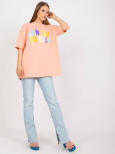 Oversized apricot T-shirt with