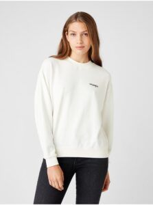 White Women's Sweatshirt with Wrangler Retro