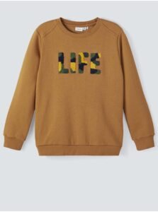 Brown boys' patterned sweatshirt name it