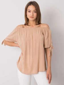 Camel blouse with Spanish