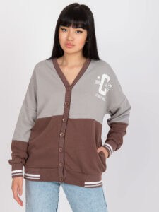 Cotton grey-brown sweatshirt with