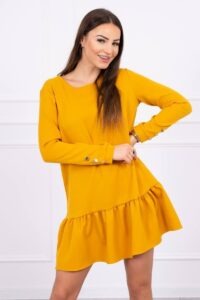 Dress with mustard