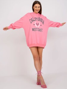 Light pink oversized sweatshirt with