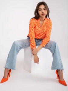 Orange blouse with Inesa