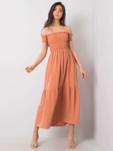 Orange dress with frills by