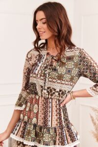 Patterned dress with