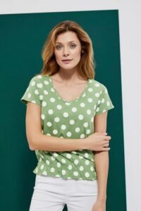 Polka dot blouse with