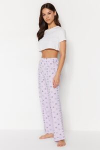 Trendyol Pajama Bottoms - Purple