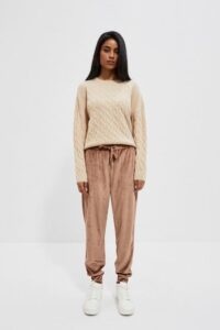 Velour tracksuit trousers