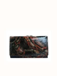 Women's leather wallet in black