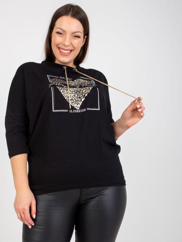 Black blouse plus size for everyday