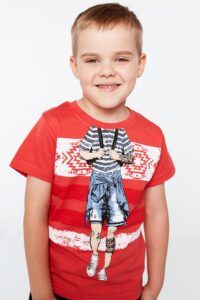 Boys' T-shirt with red