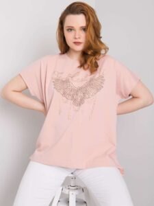Dusty pink blouse of loose