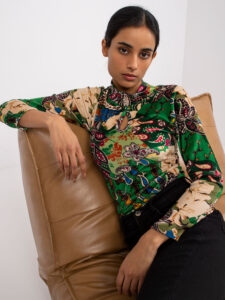 Green patterned blouse by