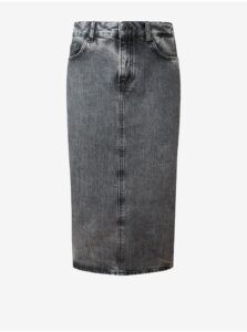 Grey Women's Sheath Denim Skirt Pepe