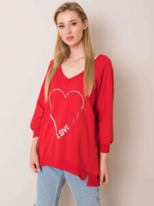 Red sweatshirt with