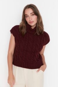 Trendyol Sweater Vest - Burgundy