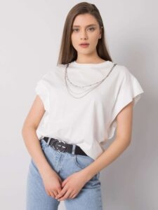 White T-shirt with necklace Arianna