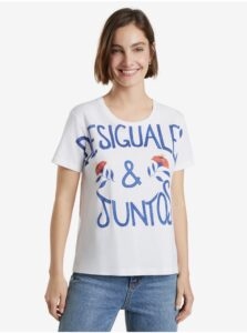 White Women's T-Shirt with Desigual Desiguales