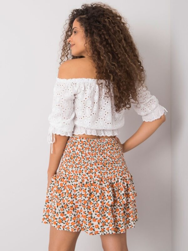White-orange skirt with frills by