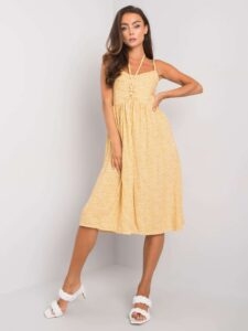 Yellow patterned dress Fiorella