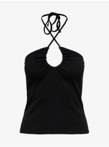 Black Tank Top with Exposed Shoulders