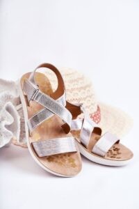 Children's Velcro Sandals silver