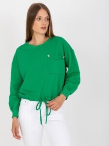 Green hoodie with pocket