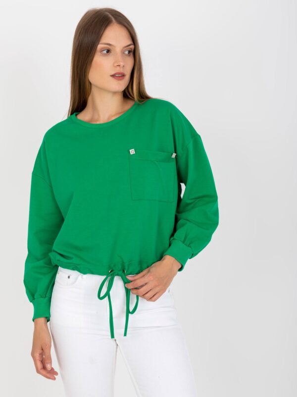 Green hoodie with pocket
