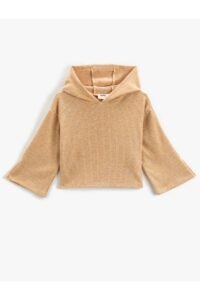 Koton Basic Crop Hooded Sweatshirt Soft