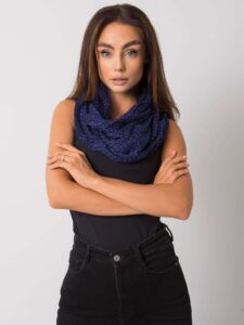 Lady's dark blue-white scarf in