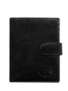 Men's black leather wallet with