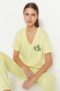 Trendyol Pajama Set - Green