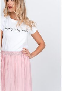 Women's T-shirt with the inscription "Shopping is